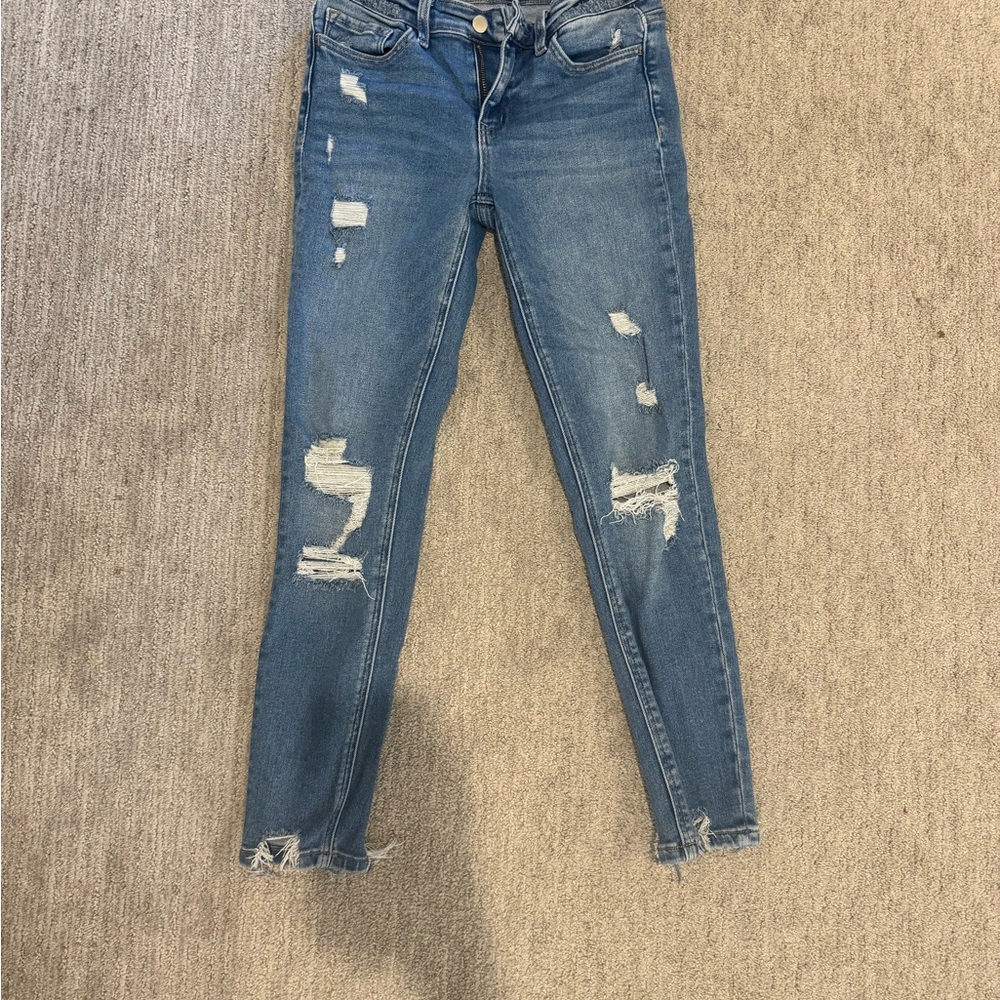 Altar'd State Medium Blue Distressed Skinny Jeans